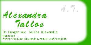 alexandra tallos business card